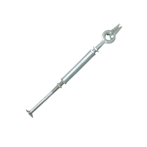 Bow stay rod set for overhead line installation