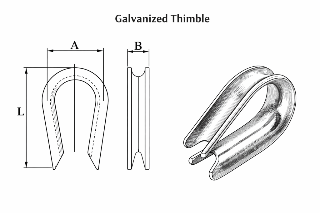Galvanized Thimble Drawing