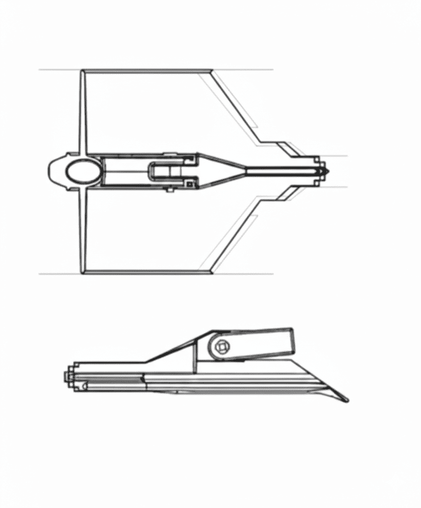 Manta Ray Anchor Drawing