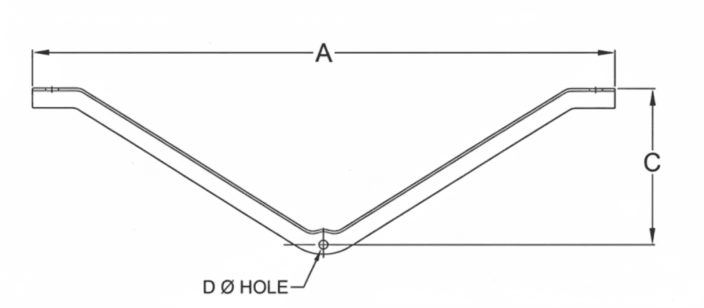V Type Cross Arm Drawing