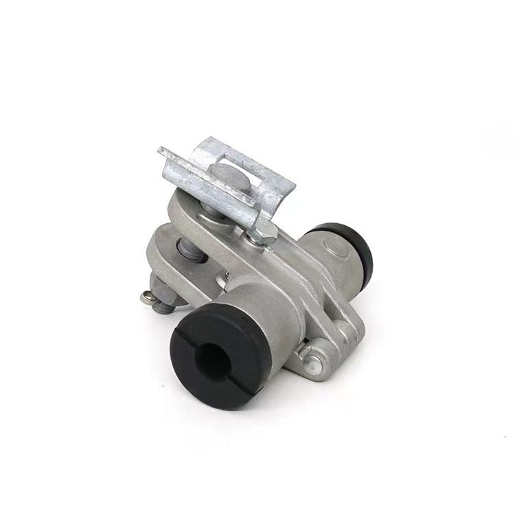 ADSS cable aluminum support hardware on utility pole