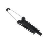 Wedge type tension clamp for overhead fiber lines