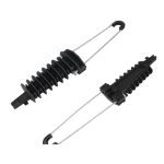 Fiber optic anchoring clamp with steel fixing loop