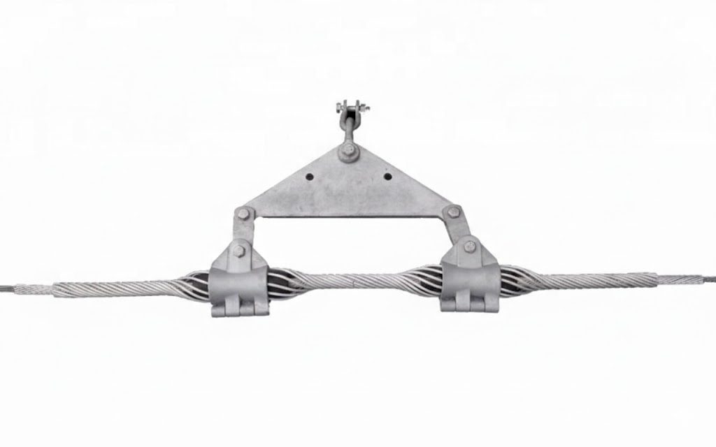 Armor grip suspension clamp for ADSS cable