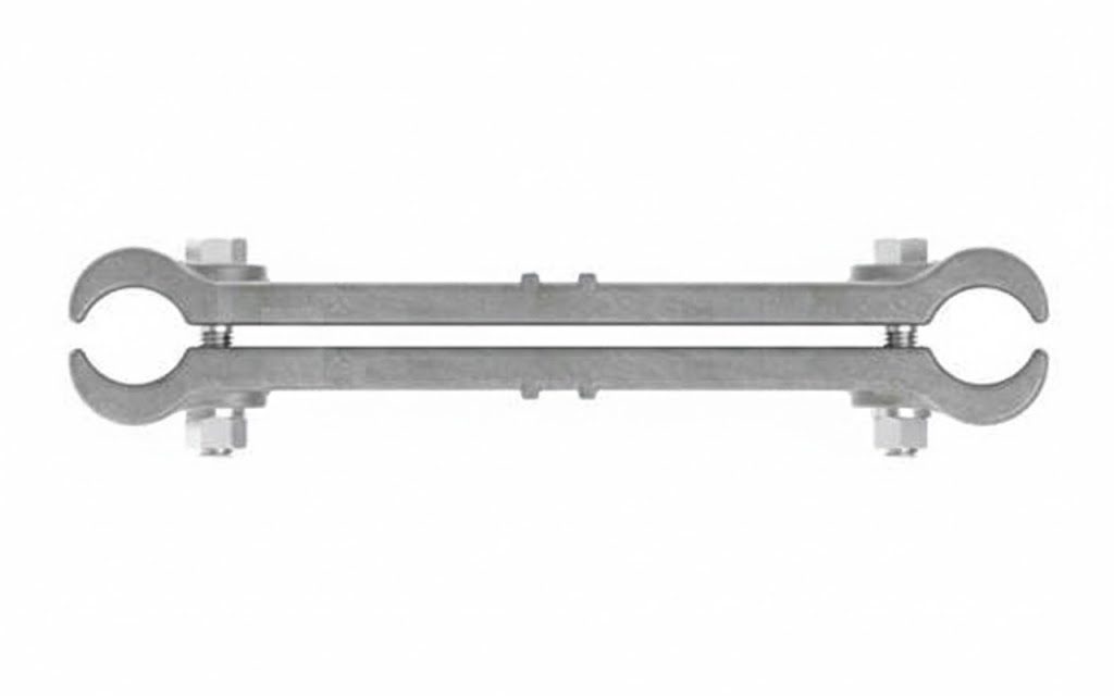 Bolted cable spacer aluminum clamp