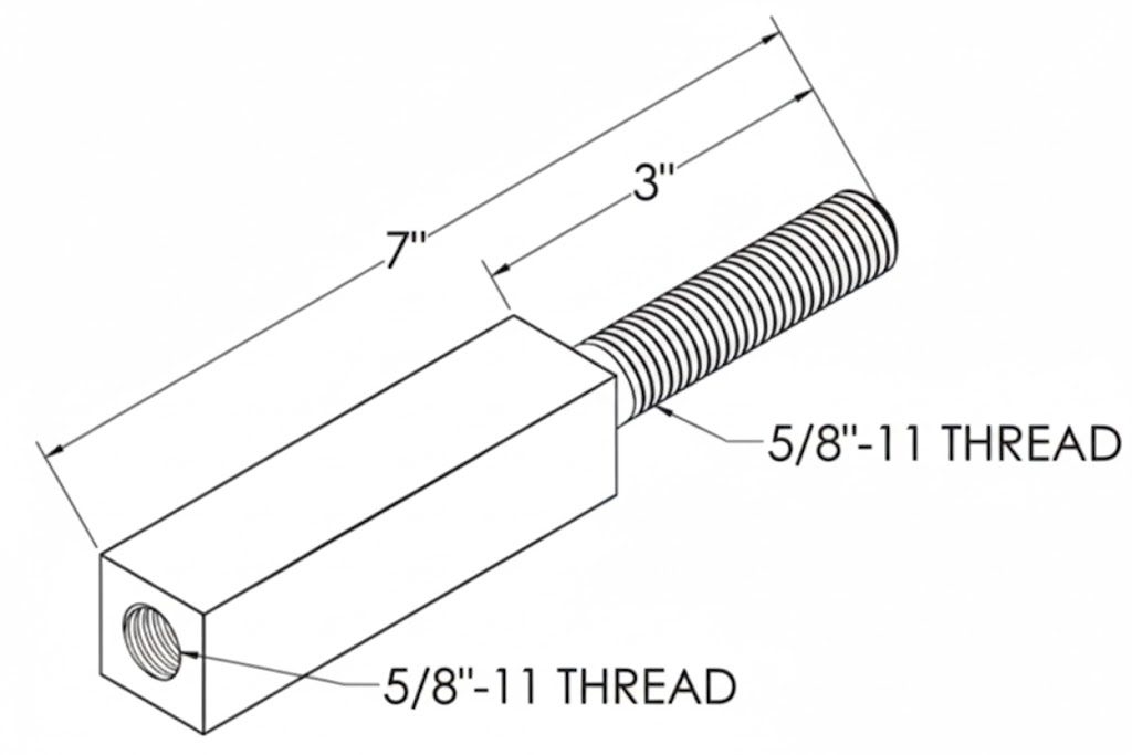 Cable Extension Bolt Drawing