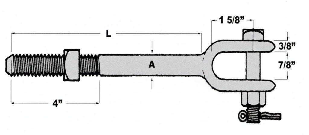 Clevis Bolt Drawing