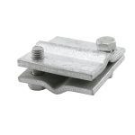 Galvanized crossover clamp with hex bolts