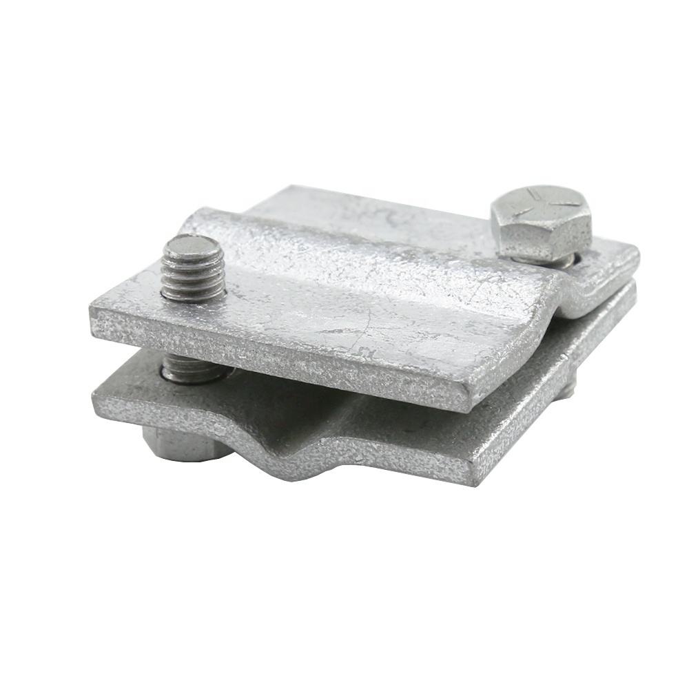 Galvanized crossover clamp with hex bolts