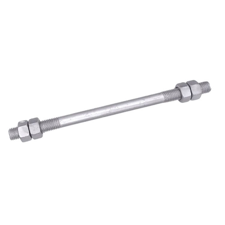 Double ended bolt for cross arm installation