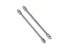 Galvanized double threaded bolt