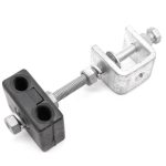 Pole mounted downlead clamp for fiber cable