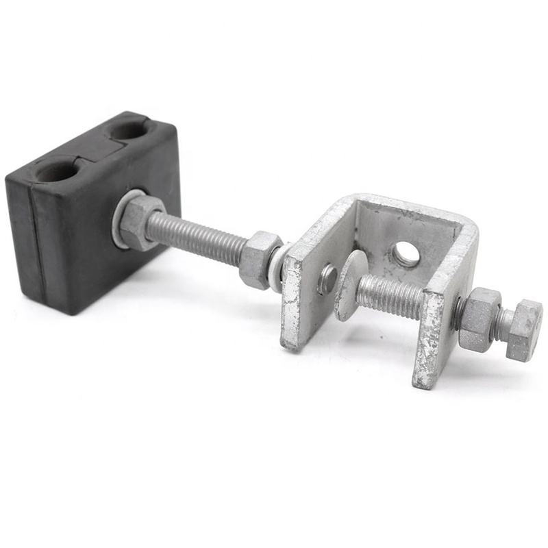 OPGW down lead clamp installation on tower