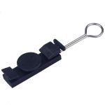 Drop wire clamp for house hook mounting