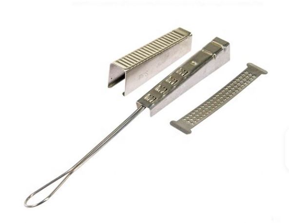 Messenger strand fiber drop clamp