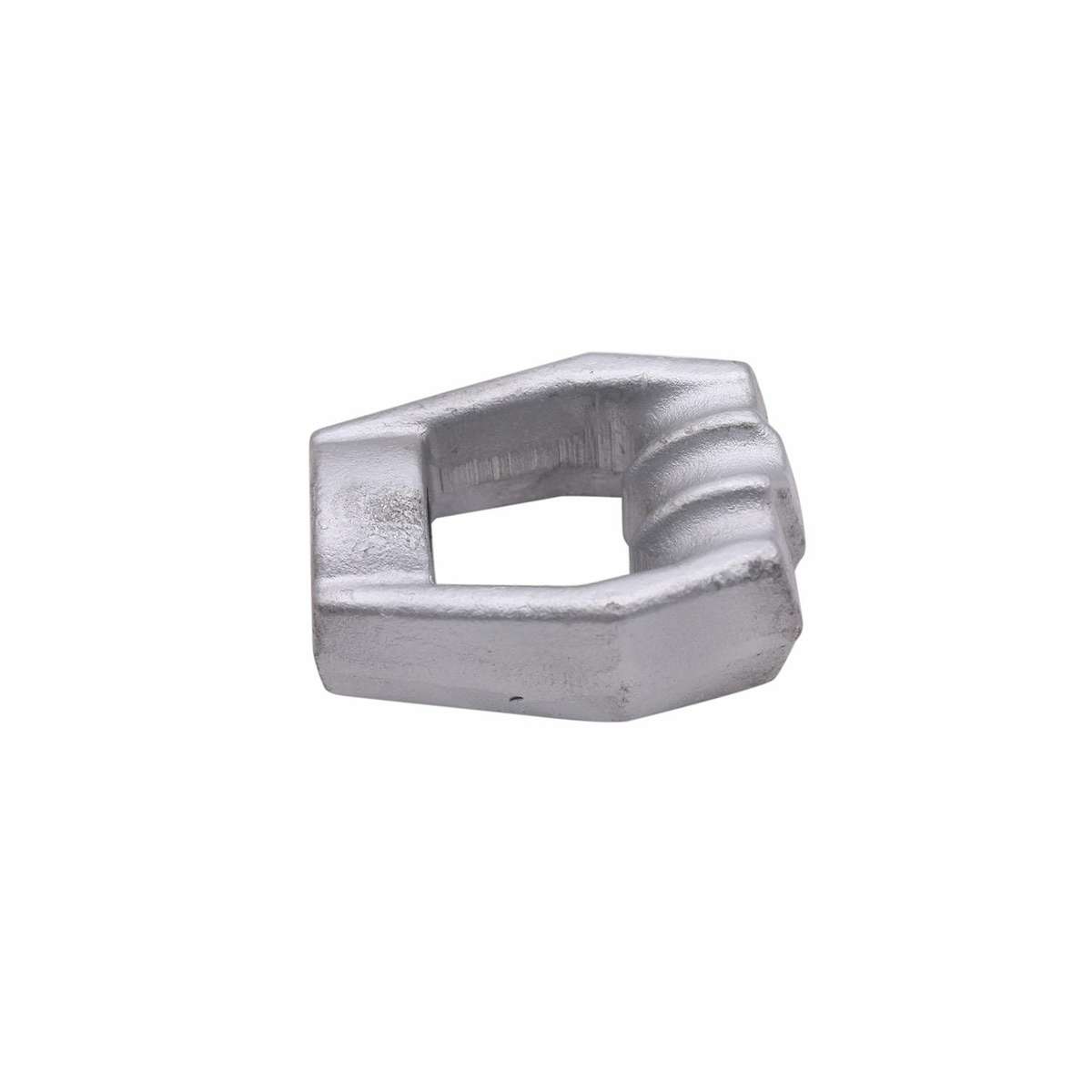 Forged steel eye nut for overhead lines