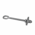 Utility pole forged eye bolt hardware