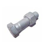 Steel hex bolt with rolled thread