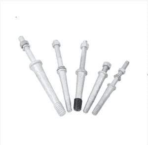 Utility pole insulator pin hardware