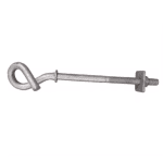 Pigtail bolt for overhead power lines