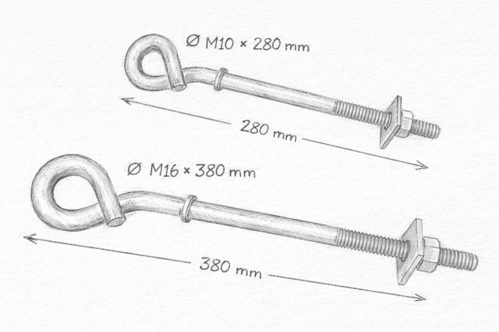 Pigtail Bolt Diagram