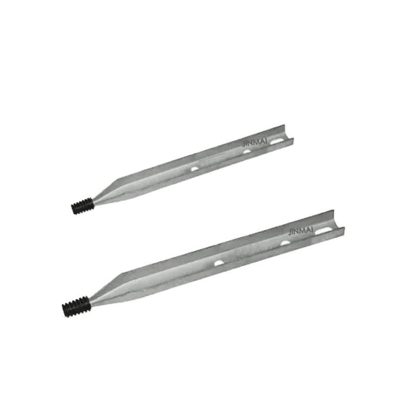 Galvanized insulator pole top pin with slotted channel base