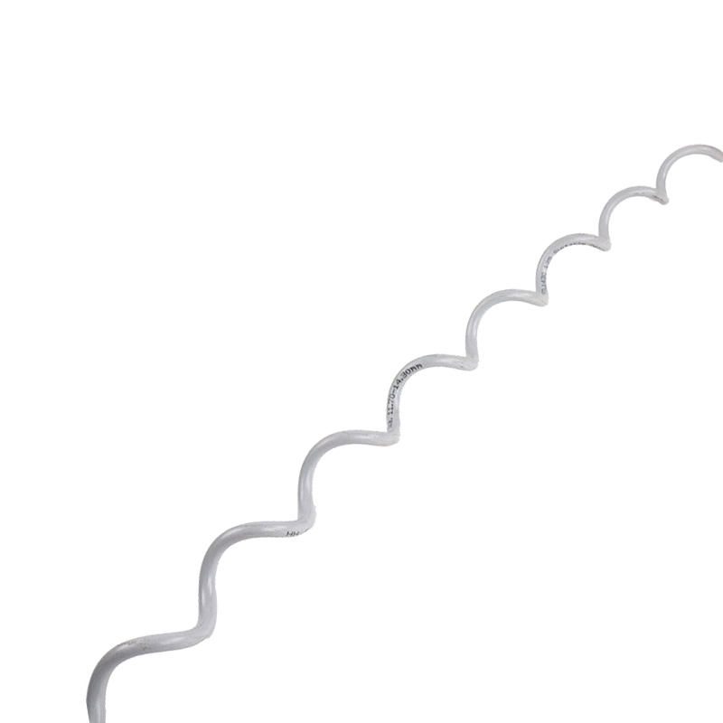 Spiral vibration damper for overhead lines