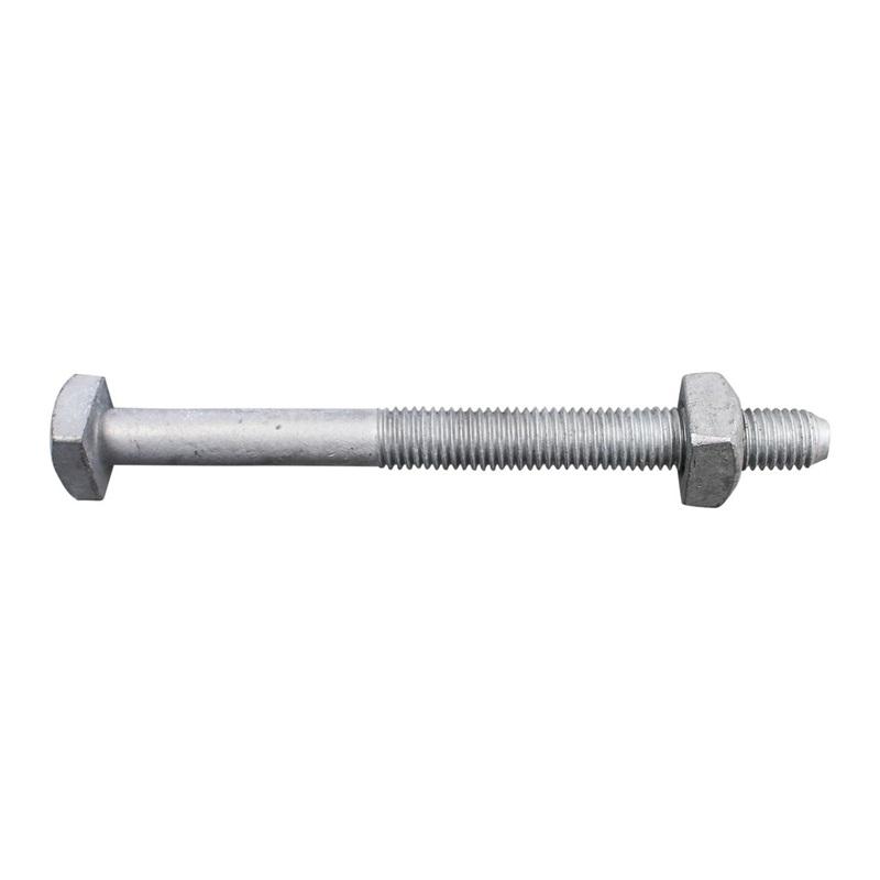 Galvanized square head bolt overhead line