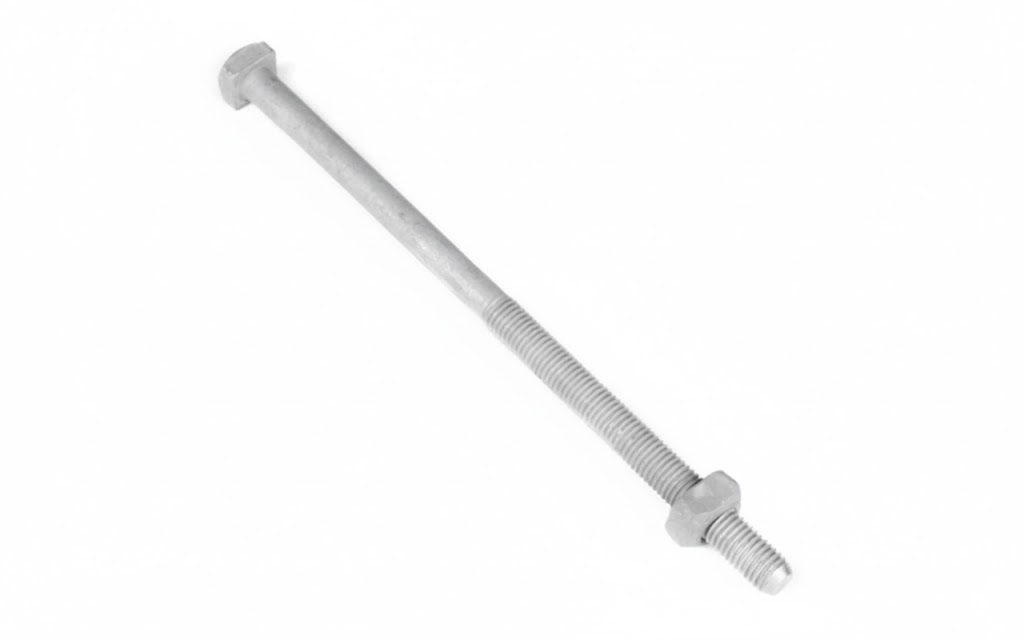 Square head machine bolt for utility pole