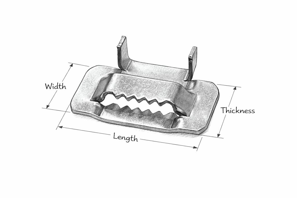 Stainless Banding Buckle Drawing