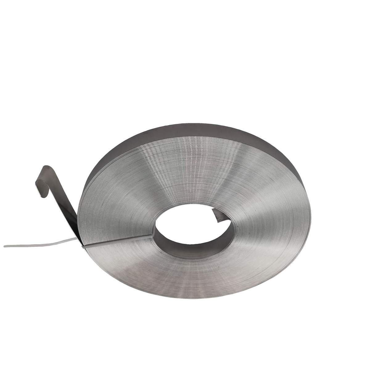 SS banding strap used on utility pole