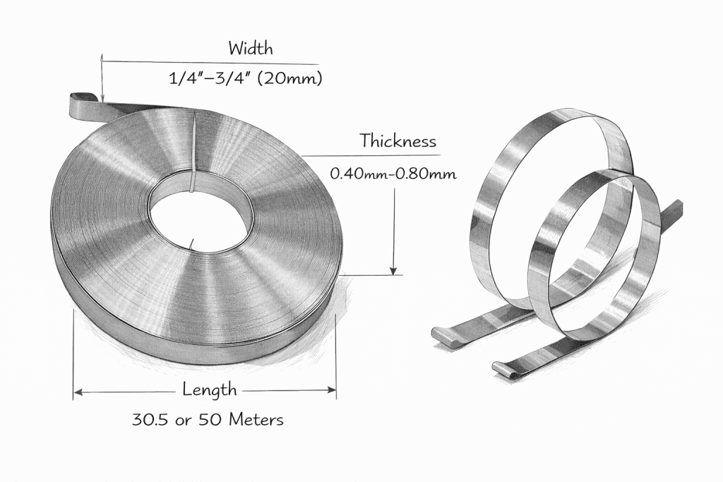 Stainless Banding Strap Drawing