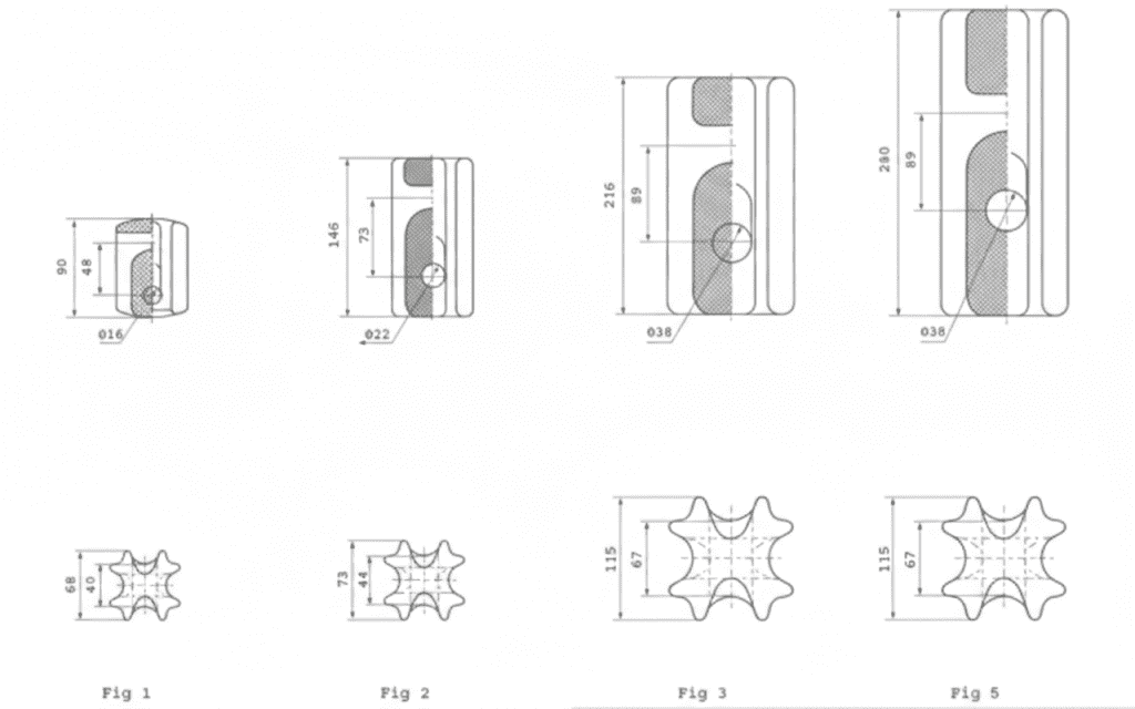 Stay Insulator SA Standard Drawing