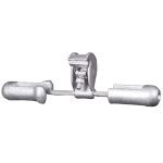 Overhead line vibration damper dumbbell design