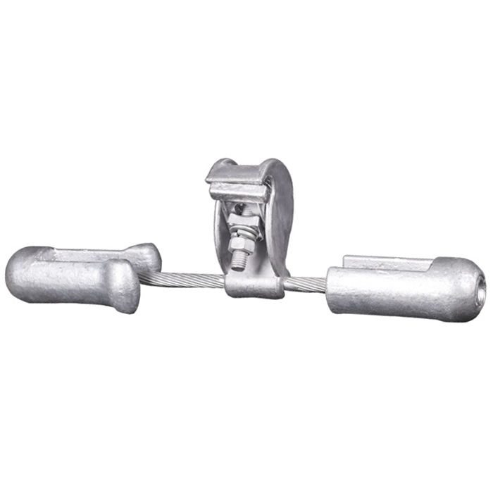 Overhead line vibration damper dumbbell design