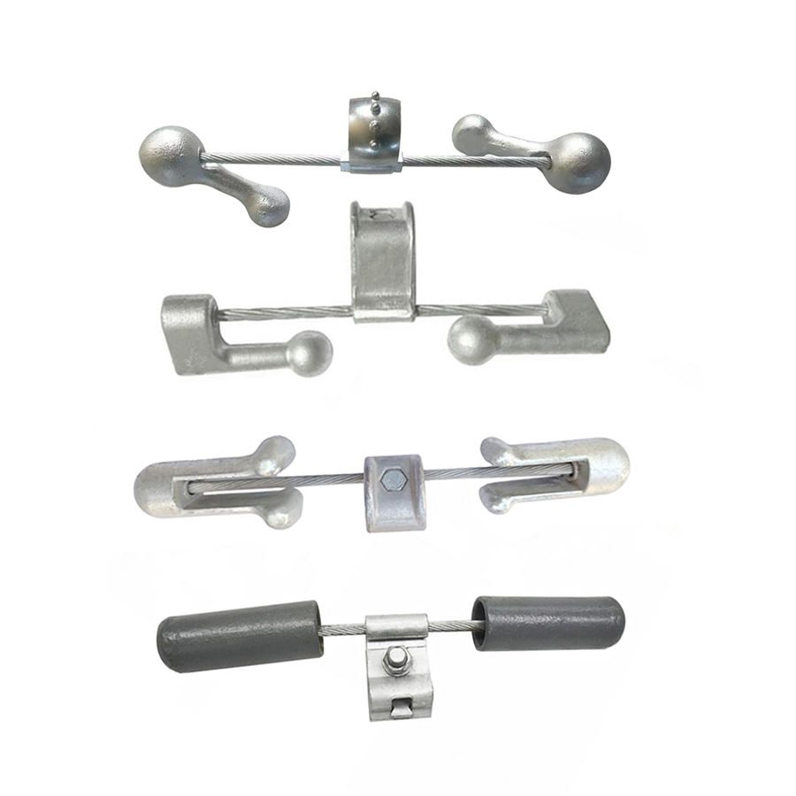 Stockbridge vibration damper for overhead transmission line