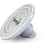 Glass suspension insulator for overhead lines