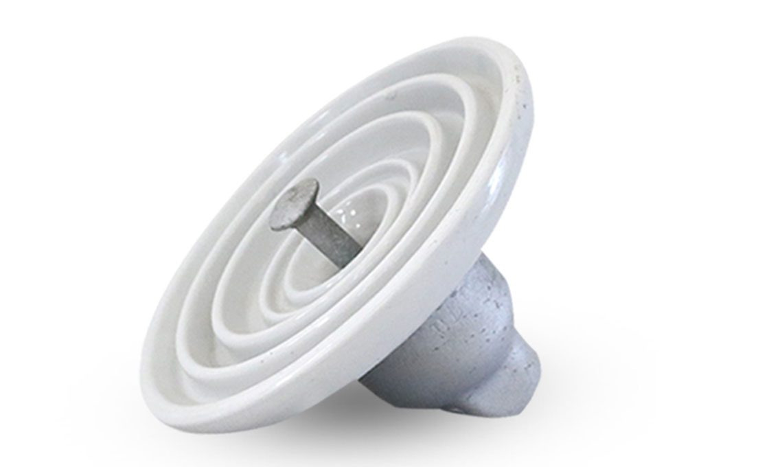 Glass suspension insulator for overhead lines