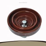 Vertical transmission line suspension insulator