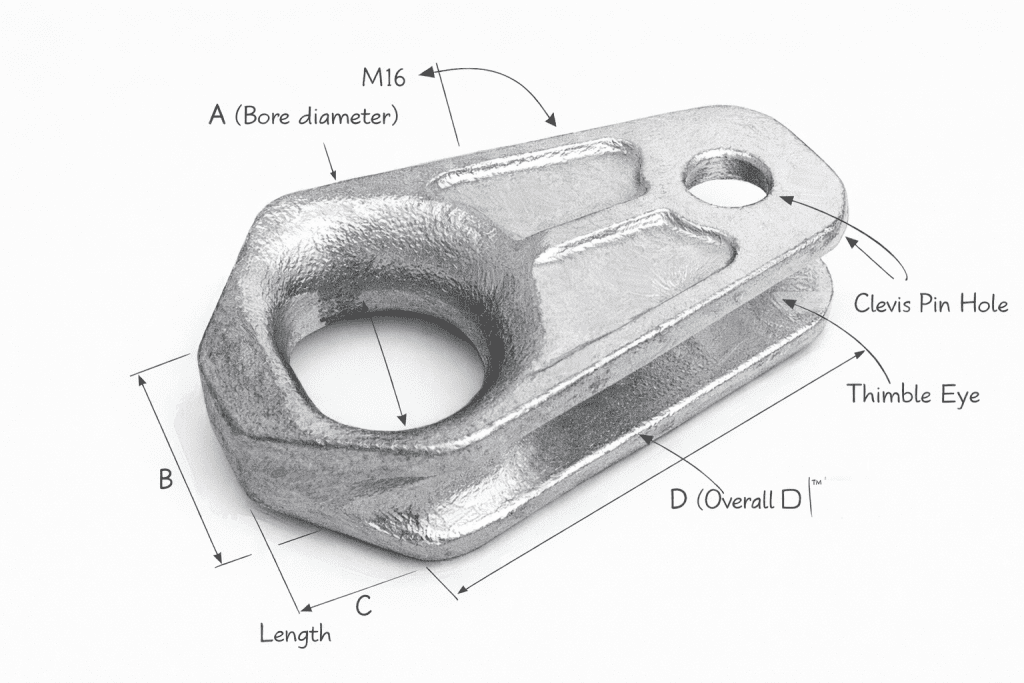 Thimble Clevis Drawing