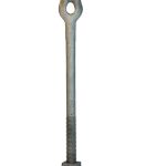 Galvanized thimble eye bolt for guy wire