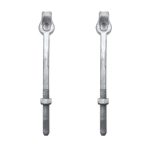 Straight thimble eye bolt utility pole