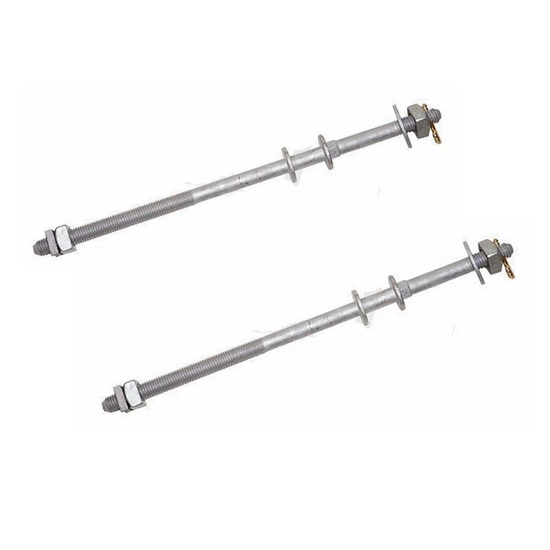Upset bolt with insulator pin assembly