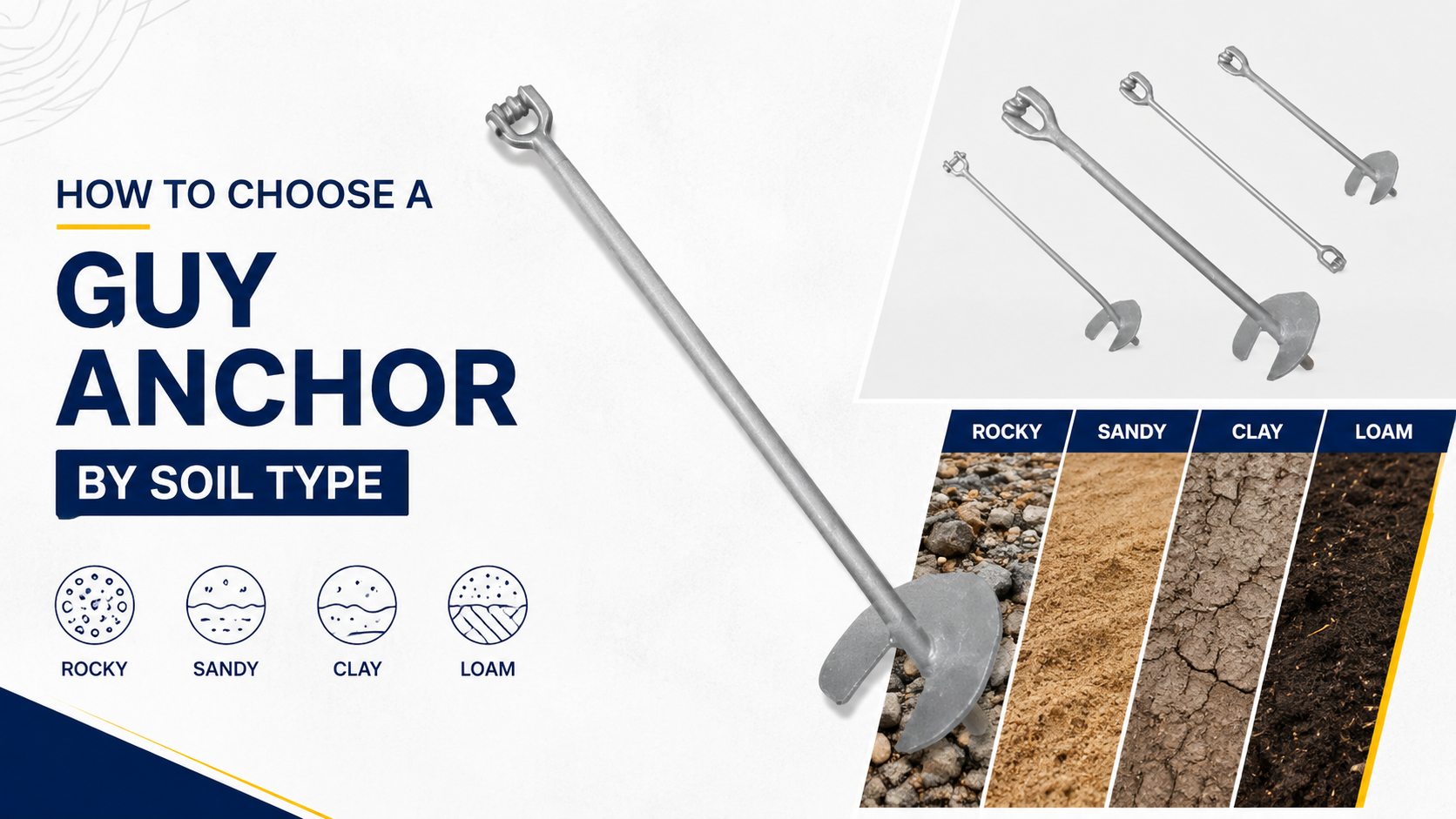How to Choose a Guy Anchor by Soil Type