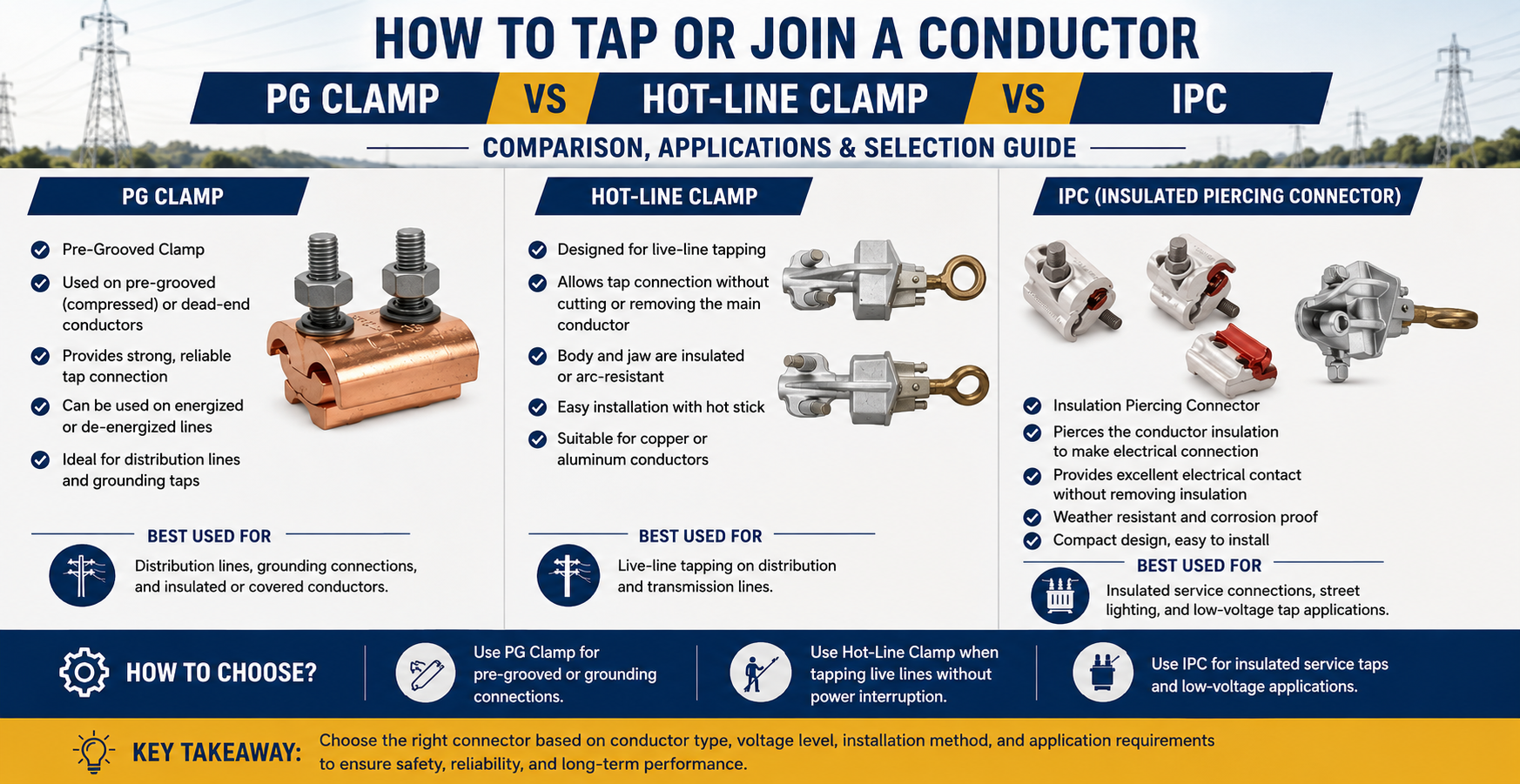 PG Clamp vs Hot-Line Clamp vs IPC