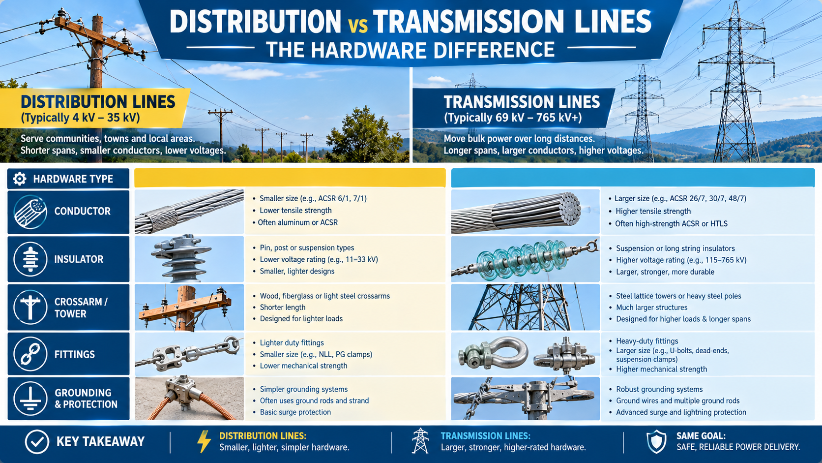 Distribution vs Transmission Lines