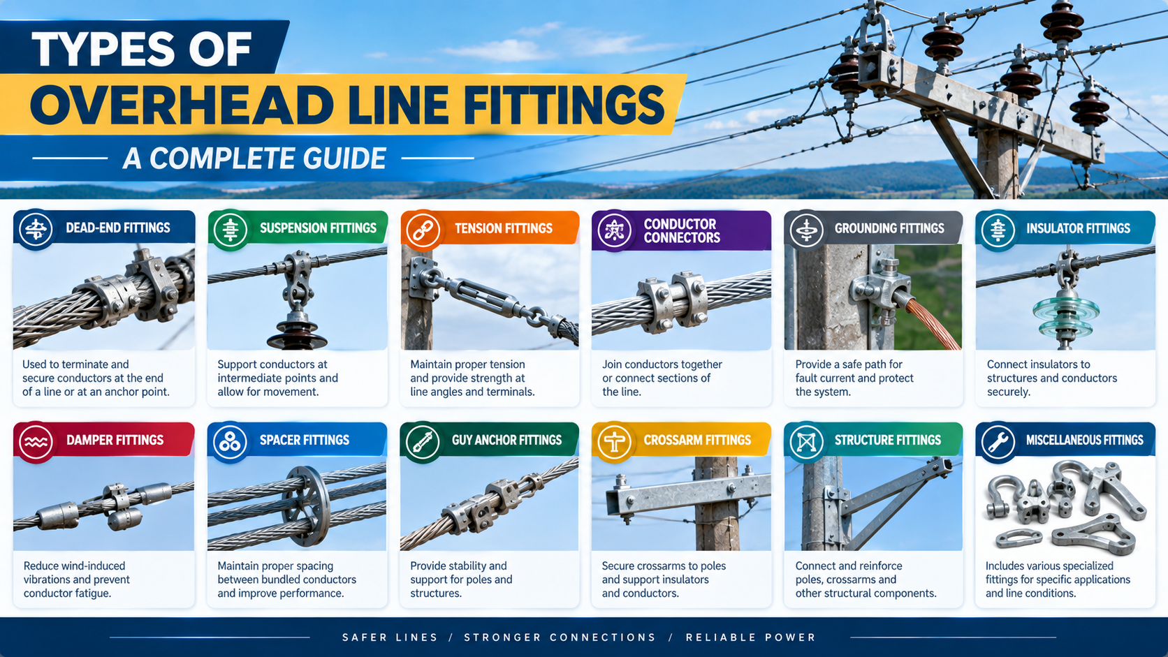 Types of Overhead Line Fittings