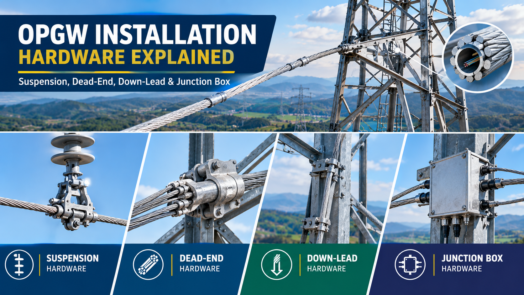 Suspension, Dead-End, Down-Lead & Junction Box