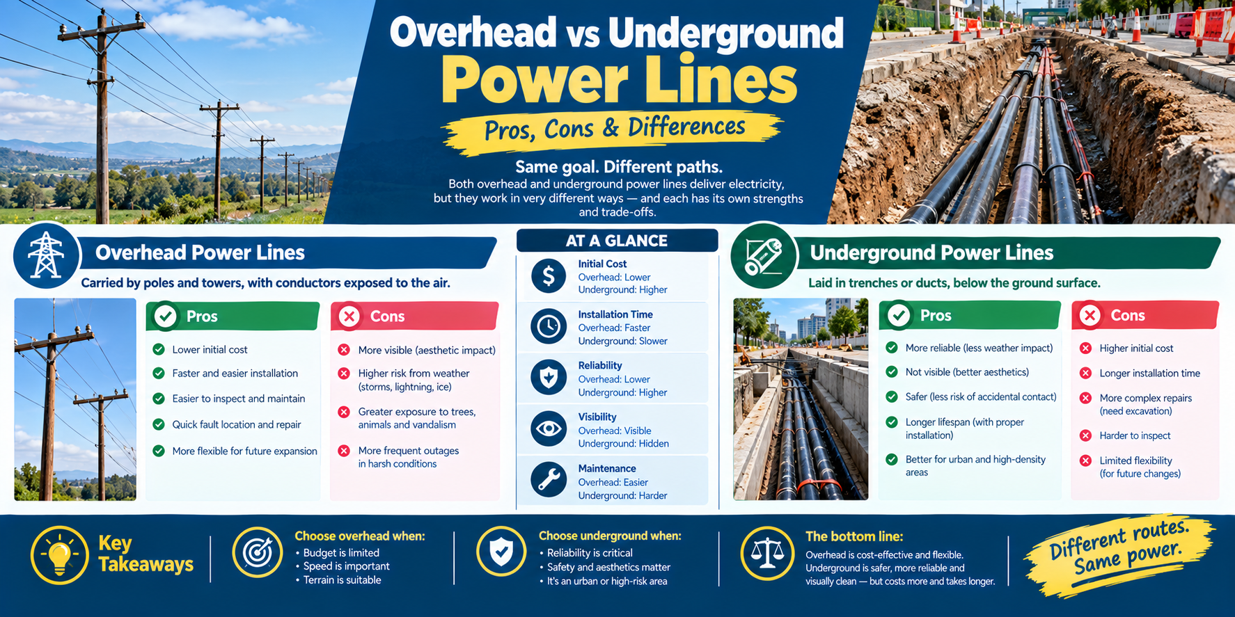 Overhead vs Underground Power Lines