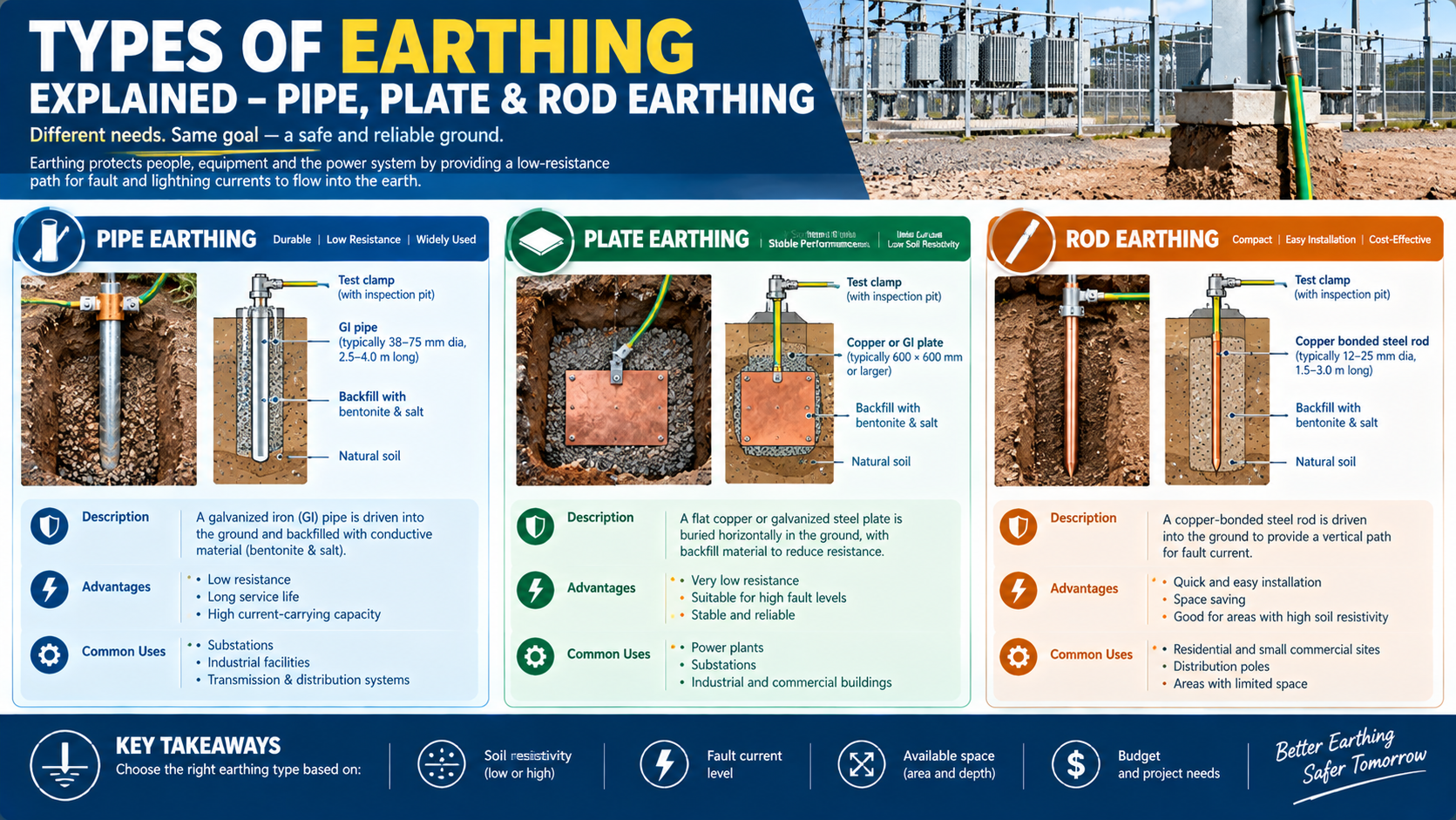 Types of Earthing Explained